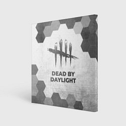 Холст квадратный Dead by Daylight - white gradient, цвет: 3D-принт