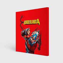 Холст квадратный Псих в кандалах Borderlands 4, цвет: 3D-принт
