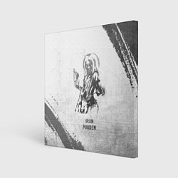 Холст квадратный Iron Maiden - white gradient, цвет: 3D-принт