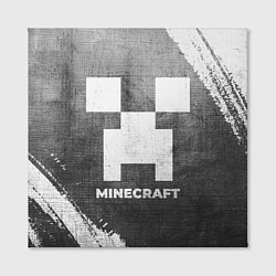 Холст квадратный Minecraft - grey gradient, цвет: 3D-принт — фото 2