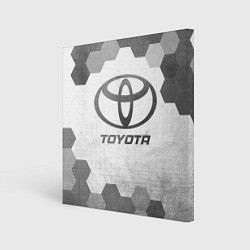 Холст квадратный Toyota - white gradient, цвет: 3D-принт