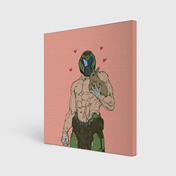Холст квадратный Палач рока с кроликом, цвет: 3D-принт