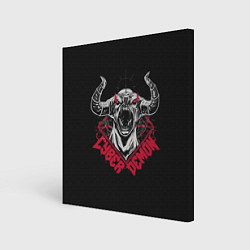 Холст квадратный Cyber demon doom, цвет: 3D-принт