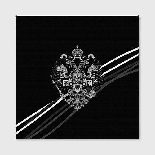 Картина квадратная Имперский герб чёрный с полосами / 3D-принт – фото 2
