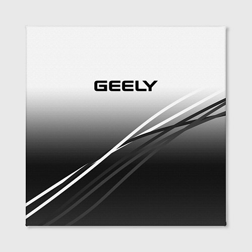 Картина квадратная Geely градиент из белого в тёмный с полосами / 3D-принт – фото 2