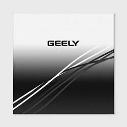 Холст квадратный Geely градиент из белого в тёмный с полосами, цвет: 3D-принт — фото 2