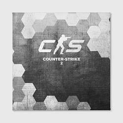 Холст квадратный Counter-Strike 2 - grey gradient, цвет: 3D-принт — фото 2