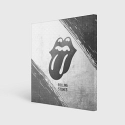 Холст квадратный Rolling Stones - white gradient, цвет: 3D-принт