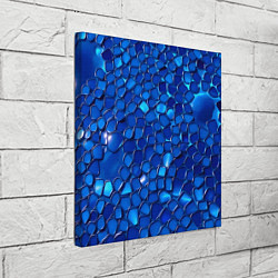 Холст квадратный Блестящие синие отражения, цвет: 3D-принт — фото 2