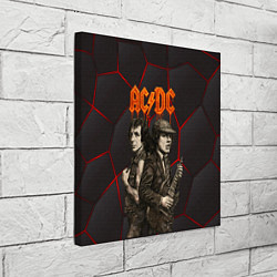 Холст квадратный ACDC спинами друг другу, цвет: 3D-принт — фото 2