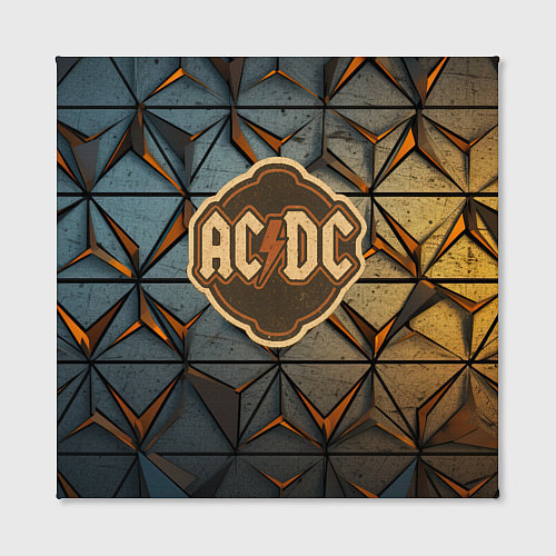 Картина квадратная ACDC винтажный логотип / 3D-принт – фото 2