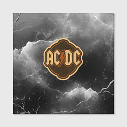 Холст квадратный ACDC ретро логотип, цвет: 3D-принт — фото 2
