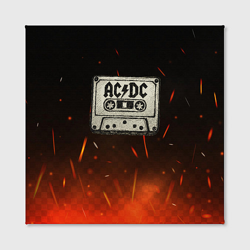 Картина квадратная ACDC лого на кассете / 3D-принт – фото 2