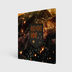 Картина квадратная ACDC в стиле нашивки