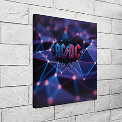 Холст квадратный ACDC лого в градиенте, цвет: 3D-принт — фото 2