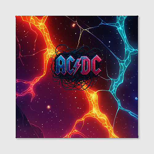 Картина квадратная ACDC логотип в градиенте / 3D-принт – фото 2