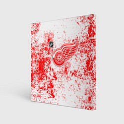 Холст квадратный Detroit Red Wings NHL white, цвет: 3D-принт