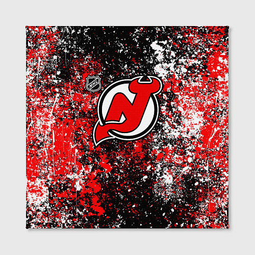 Картина квадратная New Jersey Devils NHL black / 3D-принт – фото 2