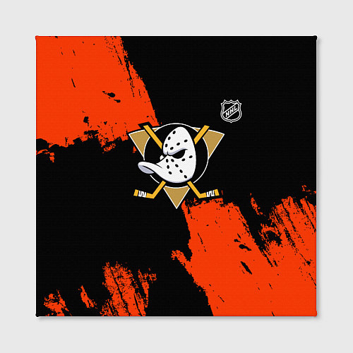 Картина квадратная Анахайм Дакс - оранжевая краска / 3D-принт – фото 2
