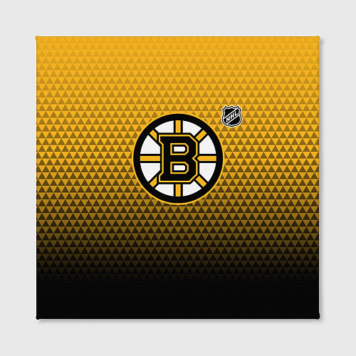 Картина квадратная Бостон Брюинз - геометрический градиент / 3D-принт – фото 2