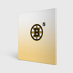 Холст квадратный Бостон Брюинз - светлый градиент, цвет: 3D-принт