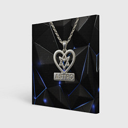 Холст квадратный Astro логотип с цепочкой, цвет: 3D-принт