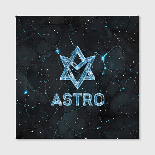 Картина квадратная Astro логотип из синего стекла / 3D-принт – фото 2