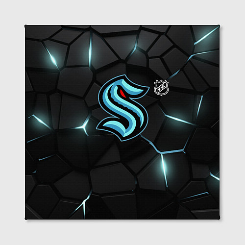 Картина квадратная Сиэтл Кракен - НХЛ хоккей / 3D-принт – фото 2