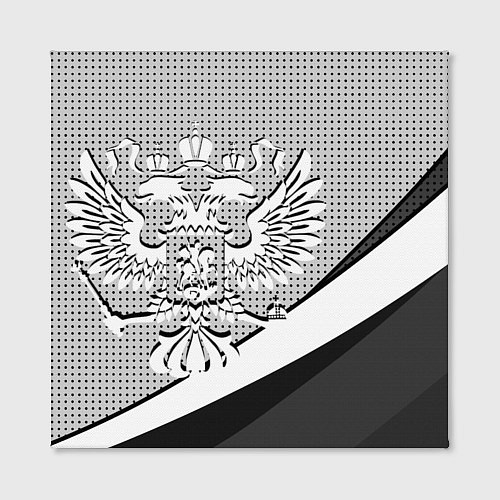 Картина квадратная Герб России серый текстурный / 3D-принт – фото 2