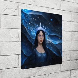 Холст квадратный Билли Айлиш в стиле снежной королевы, цвет: 3D-принт — фото 2