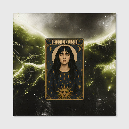 Картина квадратная Карта с Билли Айлиш / 3D-принт – фото 2