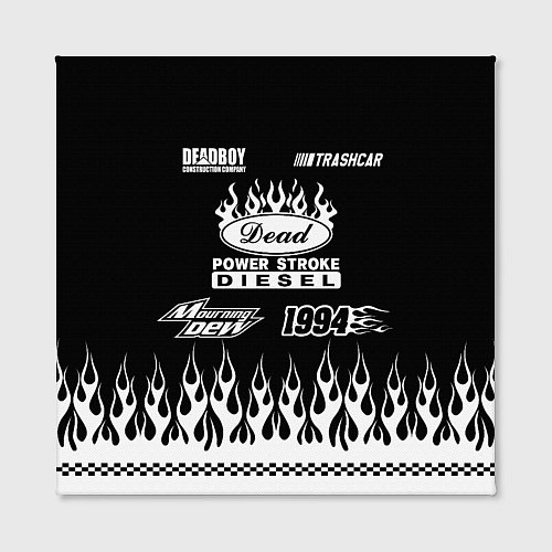 Картина квадратная Dead black - Bones / 3D-принт – фото 2