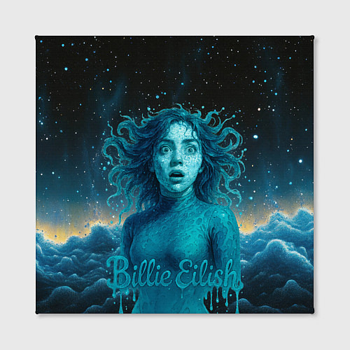 Картина квадратная Билли Айлиш из волн / 3D-принт – фото 2