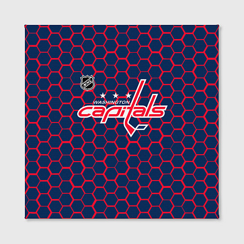 Картина квадратная Вашингтон Кэпиталз - соты с подсветкой / 3D-принт – фото 2
