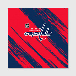 Холст квадратный Вашингтон Кэпиталз - бырзги красок, цвет: 3D-принт — фото 2