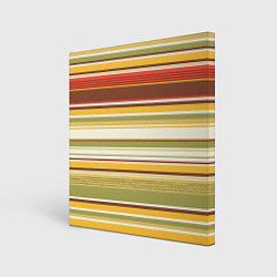 Холст квадратный Горизонтальные полосы, цвет: 3D-принт