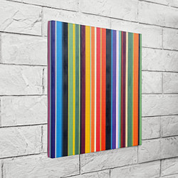 Холст квадратный Разноцветная полоска, цвет: 3D-принт — фото 2