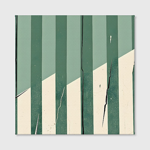 Картина квадратная Зеленые полосы / 3D-принт – фото 2