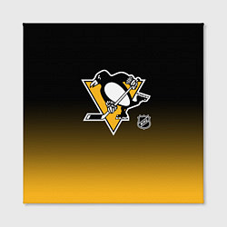 Холст квадратный Питтсбург Пингвинз - градиент, цвет: 3D-принт — фото 2