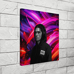 Холст квадратный Bones в наушниках, цвет: 3D-принт — фото 2