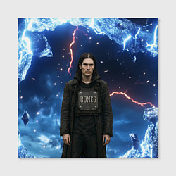 Холст квадратный Bones в именном бронежилете, цвет: 3D-принт — фото 2