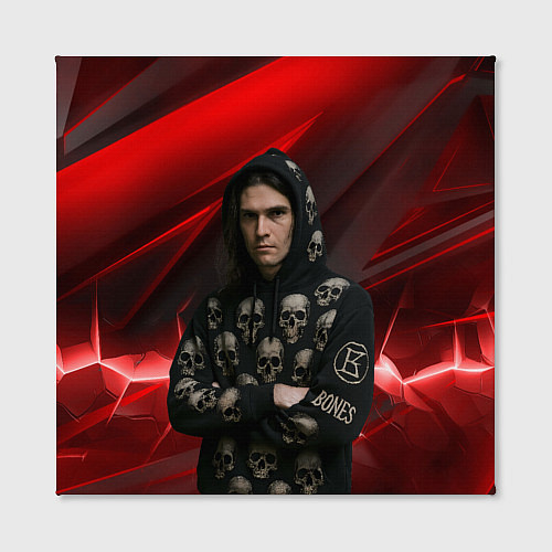 Картина квадратная Bones с черепами на худи / 3D-принт – фото 2