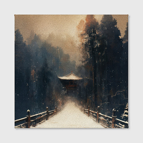 Картина квадратная Дорога к Японскому храму / 3D-принт – фото 2