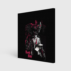 Холст квадратный Death Note - Ryuk and Light, цвет: 3D-принт
