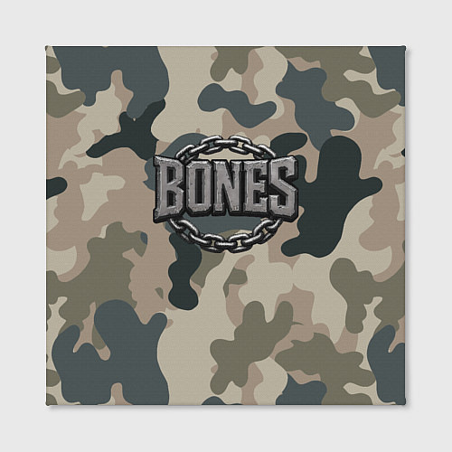 Картина квадратная Bones логотип на камуфляже / 3D-принт – фото 2
