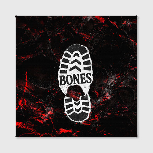 Картина квадратная Bones лого в стиле следа ботинка / 3D-принт – фото 2