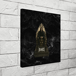 Холст квадратный Bones сидит на троне из черепов, цвет: 3D-принт — фото 2