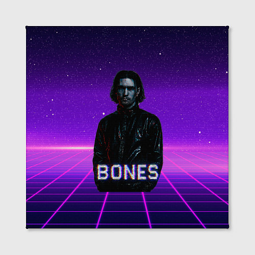 Картина квадратная Bones retrowave / 3D-принт – фото 2