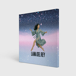 Холст квадратный Lana Del Rey прыгает в платье, цвет: 3D-принт