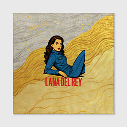 Холст квадратный Lana Del Rey в джинсовом костюме, цвет: 3D-принт — фото 2